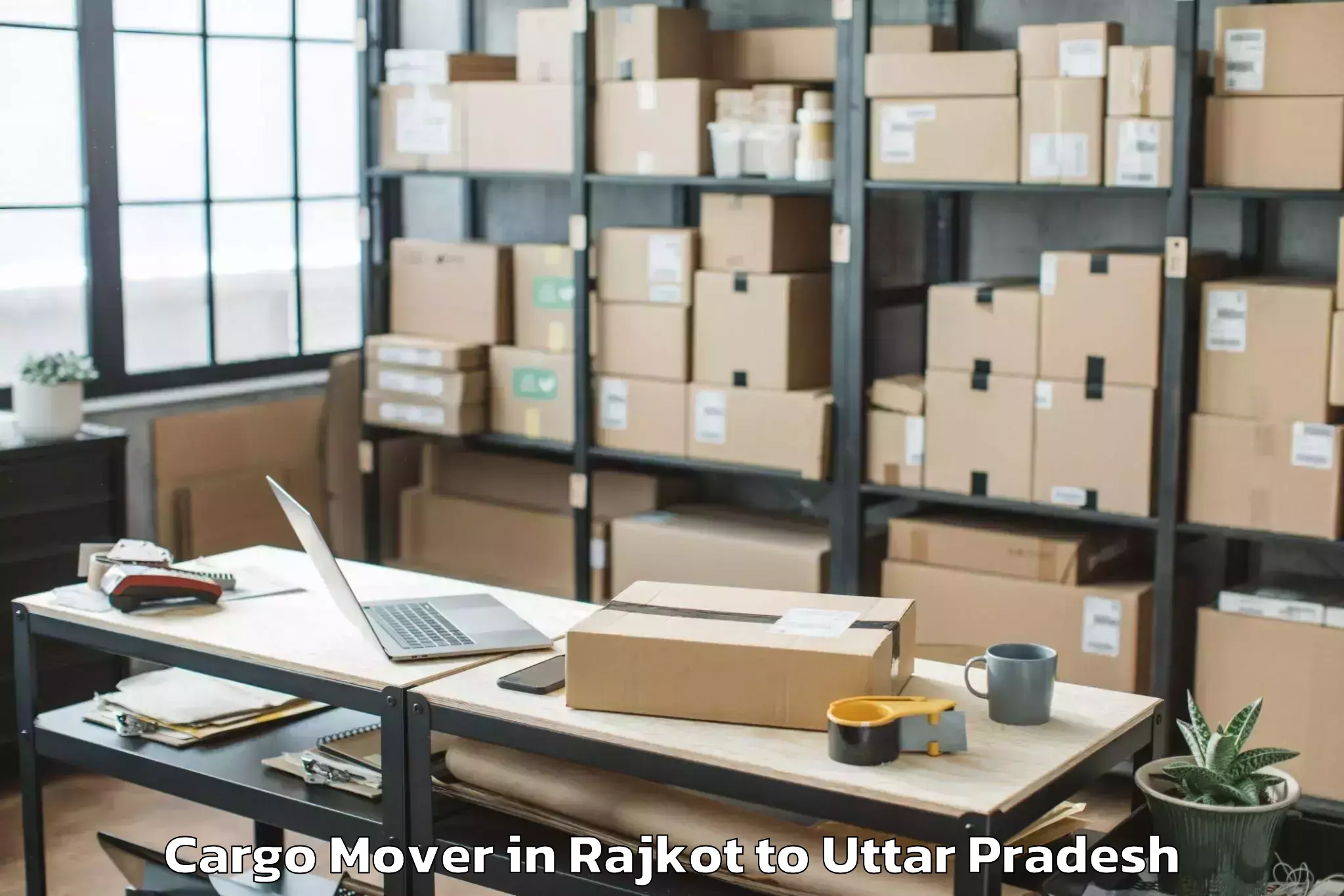 Professional Rajkot to Khadda Cargo Mover